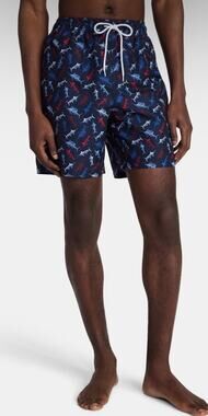 Way to Celebrate Fourth of July Men's 3XL Americana Swim Trunks 7" Inseam blue